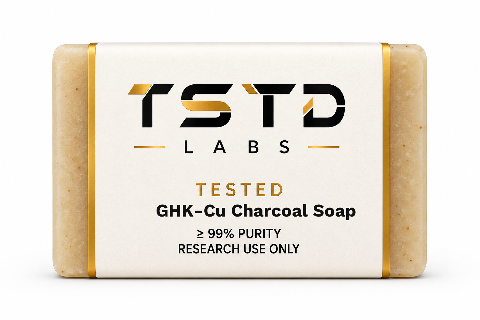 GHK-Cu Charcoal Soap research product artwork, labeled for research use only