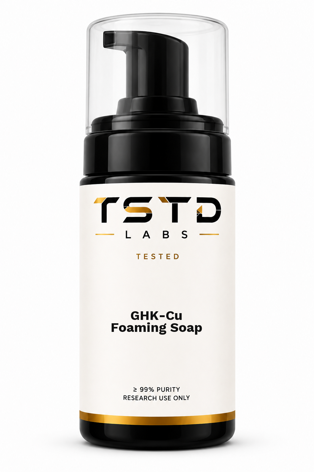 GHK-Cu Foaming Soap research product artwork, labeled for research use only