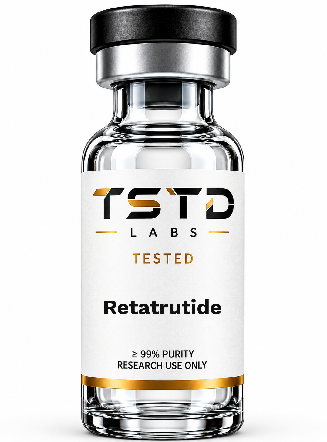 Retatrutide research product artwork, labeled for research use only