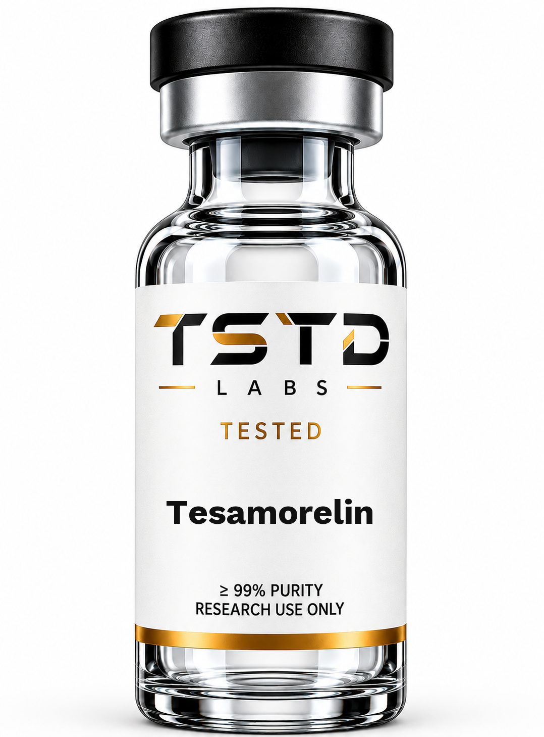 Tesamorelin research product artwork, labeled for research use only