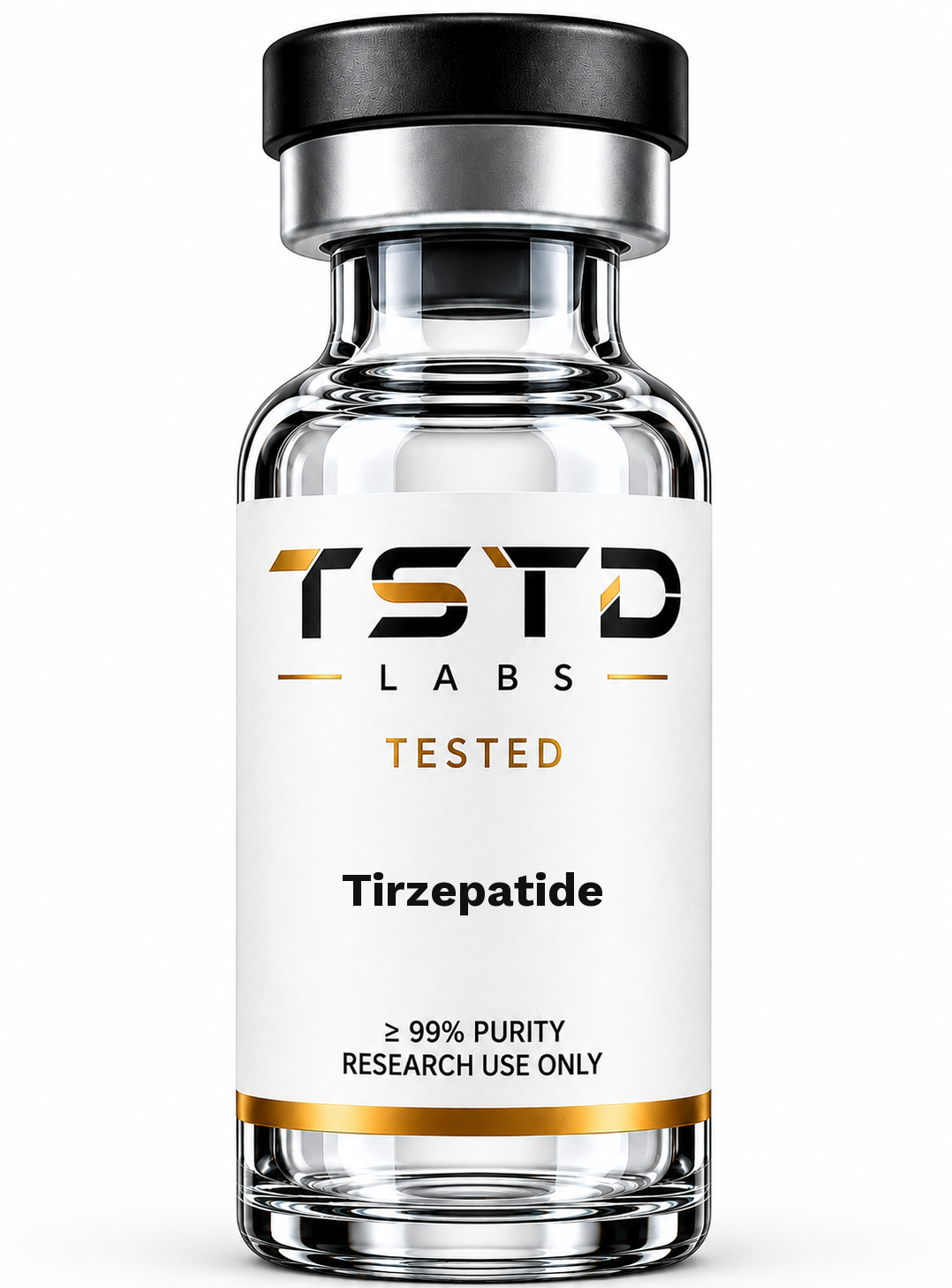 Tirzepatide research product artwork, labeled for research use only